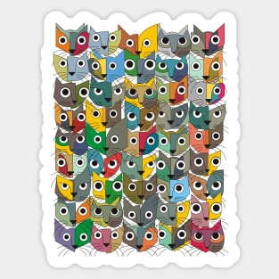 Cats (forty five pack version) Sticker